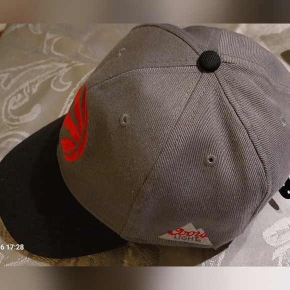 Toronto Raptors Gray and Black Cap with Red Logo - Picture 2 of 4